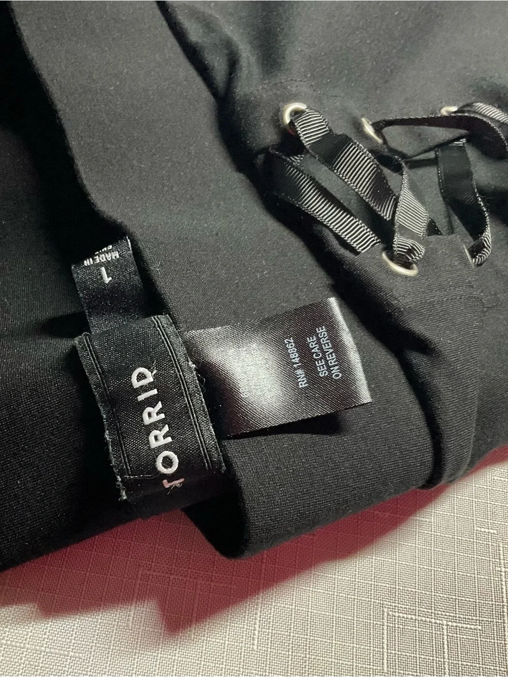 Torrid Black Lace-Up pants size 1 - Picture 2 of 3